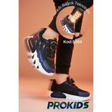 Prokids Veni Vidi Vici Tasarımlı Hafif Taban Ergonomik Erkek Çocuk Spor Ayakkabı + çorap hediye - Lacivert