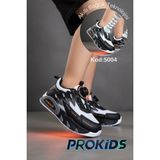 Prokids Veni Vidi Vici Tasarımlı Hafif Taban Ergonomik Erkek Çocuk Spor Ayakkabı + çorap hediye - Siyah
