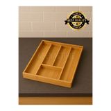 prokitchen Büyük Boy 7 Bölmeli Açılır Ayarlanabilir Bambu Ahşap Çekmece Içi Kaşıklık Bulaşıklık