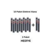 Prolektro P (Pp) Siyah Geniş Plastik Kaynak Elektrot 10 Paket Alana 2 Paket Hediye