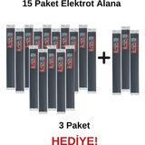 Prolektro S (Abs) Siyah Ince Plastik Kaynak Elektrodu-15 Paket Alana 3 Paket Elektrot Hediye
