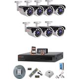 Prolife 7 Kameralı Yeni Nesil Yüz Tanımalı Insan Yüzü Eşgal Fotoğrafı Çeken 5 Mp Sony Full Hd Ultra Üstün Kalite Güvenlik Kamerası Seti
