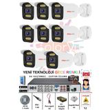 PROLİFE 8 Kameralı 5MP Full HD Gece Renkli Gösterim Yapay Zeka Yüz ve Araç Algılamalı Güvenlik Kamerası Seti