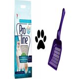Proline 10 lt Marsilya Sabunu Kokulu İnce Bentonit Doğal Kedi Kumu ve 27 cm Büyük Geniş Delikli Kedi Kumu Küreği