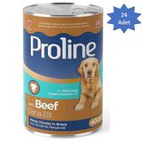 Proline 24x400 gr Sos İçinde Et Parçacıklı Dana Etli Yetişkin Köpek Konservesi