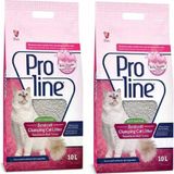 Proline 2x10 lt Bebek Pudralı Bentonit İnce Taneli Topaklanan Doğal Kedi Kumu