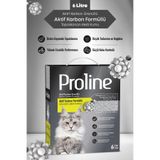 Proline Aktif Karbon Granüllü & Aktif Karbon Formüllü Bentonit Kedi Kumu 6 Litre
