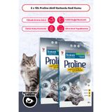 Proline Aktif Karbonlu Topaklanan Kedi Kumu, 2 x 10 L