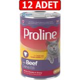 Proline Beef Dana Etli Kedi Konservesi 400Gr 12Adet Yaş Mama