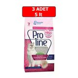 Proline Bentonit Bebek Pudralı Topaklanan 3x5 lt Kedi Kumu