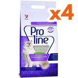 Proline Doğal Topaklanan Lavanta Kokulu Kedi Kumu 5 Lt X 4 Adet