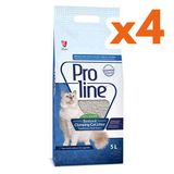 Proline Doğal Unscented Topaklanan Kokusuz Kedi Kumu 5 Lt x 4 Adet