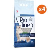 Proline Doğal Unscented Topaklanan Kokusuz Kedi Kumu 5 Lt x 4 Adet