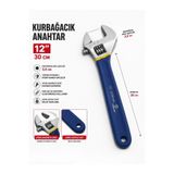 Proline İngiliz Anahtarı 12'' 300 mm Kurbağacık Anahtar Metal Kurbağacık Anahtar