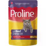 Proline Jöle İçinde Dana Etli Yetişkin Kedi Pouch Yaş Mama 85 Gr