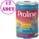 Proline Kedi Konserve Maması Somonlu Ve Alabalıklı 400 Gr 12 Ad