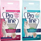 Proline-Kedi Kumu-Bebek Pudrası Kokulu + Marseille Sabunu Kokulu- 10 Lt x 2 Adet