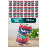 Proline Köpek Konservesi, Kuzu Etli, Sos İçinde Et Parçacıklı, 400g, 24 Adet