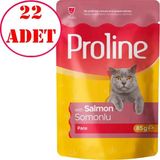 Proline Pate Somonlu Kedi Pouch Yaş Mama 85 gr 22 Ad - Karışık