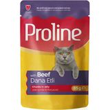 Proline Pouch Jelly Jöle İçinde Et Parçacıklı Dana Etli Yaş Kedi Maması 85 gr