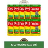 Proline Pouch Jelly Jöle Içinde Et Parçacıklı Kuzu Etli Yaş Kedi Maması Seti 10X85 gr
