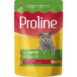 Proline Pouch Jöle Içinde Et Parçacıklı Kuzu Etli Yetişkin Kedi Maması 85G