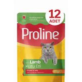 Proline Pouch Kuzu Etli Yaş Kedi Mama 12 x 85 gr