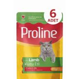 Proline Pouch Kuzu Etli Yaş Kedi Mama 6 x 85 gr