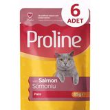 Proline Pouch Somonlu Yaş Kedi Mama 6 x 85 Gr