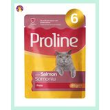 Proline Pouch Somonlu Yaş Kedi Maması Seti 6X85 gr