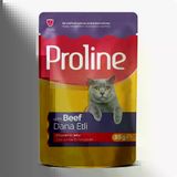 PROLINE Proline Pounc Jöleli Dana Etli Yetişkin Kedi Yaş maması 85 gr