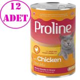 Proline Tavuklu Kedi Konserve Maması 400 Gr 12 Ad