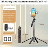 Prolite Youtube Sunum Haber , Eğitim Toplantı Konferans Için Çift Led Işıklı Çok Yönlü Gimball Monopod Tripod Selfi 185 Cm