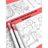 Proll Sevimli Dostlar Sayılar Boyama Kağıdı