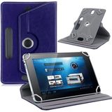 Prolysus General Mobile E-Tab 20 10,1" Inç Kılıf Üniversal Dönerli Dönebilen Standlı Stand Olabilen Kapaklı Tablet Kılıfı - Koyu Mavi