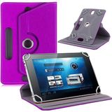 Prolysus General Mobile E-Tab 20 10,1" Inç Kılıf Üniversal Dönerli Dönebilen Standlı Stand Olabilen Kapaklı Tablet Kılıfı - Mor
