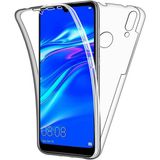 Prolysus Huawei Y7 2019 360 Derece Kılıf Full Tam Koruma Ön Arka Şeffaf Kılıf - Saydam
