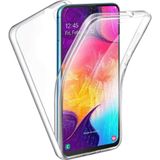 Prolysus Samsung Galaxy A20S 360 Derece Kılıf Full Tam Koruma Ön Arka Şeffaf Kılıf - Saydam