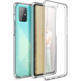 Prolysus Samsung Galaxy A71 360 Derece Kılıf Full Tam Koruma Ön Arka Şeffaf Kılıf - Saydam
