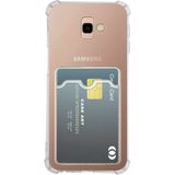 Prolysus Samsung Galaxy J4 Plus Kılıf Kartlıklı Şeffaf Silikon Darbe Dayanıklı Koruyucu Kamera Korumalı Kılıf