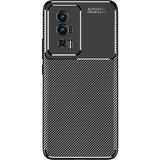Prolysus Xiaomi Poco F5 Pro Kılıf Karbon Fiber Desenli Silikon Kılıf - Siyah