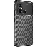 Prolysus Xiaomi Redmi 12C Kılıf Karbon Fiber Desenli Silikon Kılıf - Siyah
