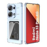 Prolysus Xiaomi Redmi Note 13 Pro 4g Kılıf Kartlıklı Şeffaf Silikon Darbe Dayanıklı Koruyucu Kamera Korumalı Kılıf