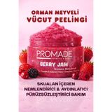 Promade Berry Jam Orman Meyveli Vücut Peelingi 350g | Skualanlı Nemlendirici, Aydınlatıcı, Pürüzsüzleştirici