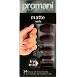Promani Matte Bordo Takma Tırnak Kiti