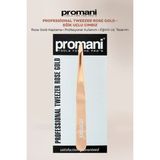 Promani Rose Gold Çelik Cımbız Eğik Uçlu Hassas Tasarım Kaş Şekillendirme Aracı