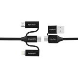 Promate Şarj Kablosu 6 sı 1 aradaÇoklu Uçlu Universal Lightning USB Type-C Micro USB/PROMATE PENTAPOWER.BLACK