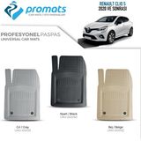 Promats Renault Clio 5 2020 ve Sonrası 4d Oto Paspas Profesyonel Bej