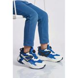 Promax Saks-Mavi-Beyaz Misina Bağcıklı Erkek Çocuk Spor Ayakkabı 2099 F