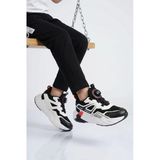 Promax Siyah-Beyaz Misina Bağcıklı Erkek Çocuk Spor Ayakkabı 2099 F